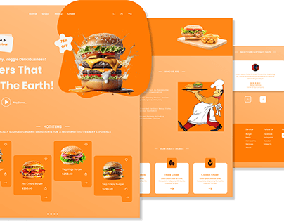 Project thumbnail - Burger Website Landing Page