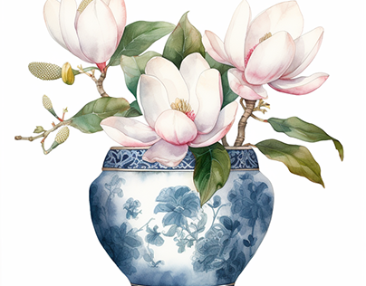 Magnolias in Vase