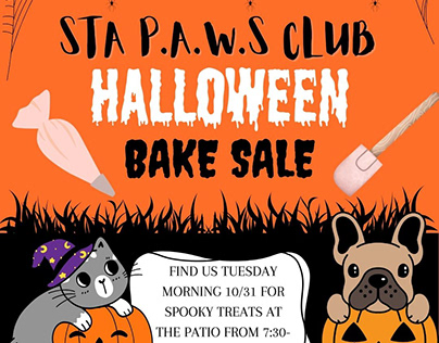 STA P.A.W.S Club Halloween Instagram Post