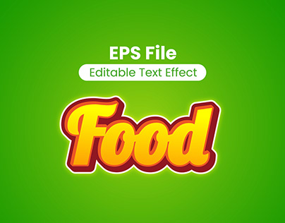3D High quality Food Text Effect