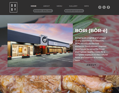 Bori Korean BBQ Website Redesign