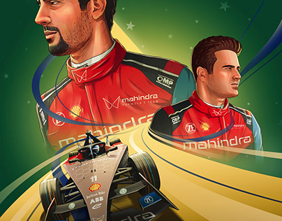 2023 Sao Paulo E-Prix Poster For Mahindra FE Team
