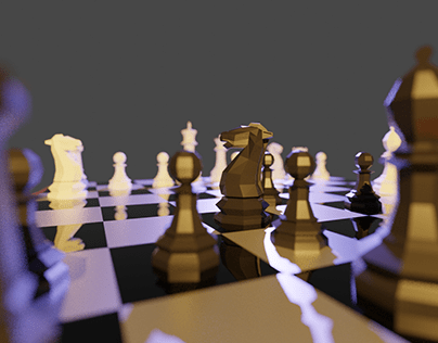 The immortal game (3D chess set) on Behance