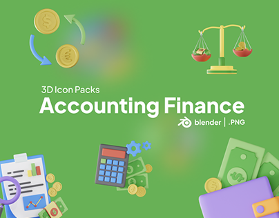 3D Accounting Finance Icon Pack