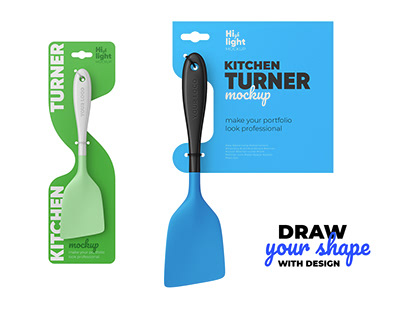 Kitchen Turner Mockup | Draw Your Shape