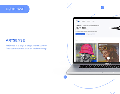 Artsense - digital art platform website case