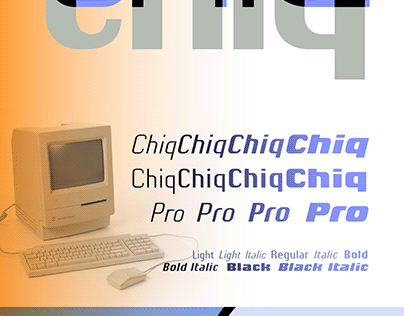 Chiq – a sans serif that reminds you of Mac OS9