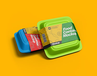 Food Container Mockup Design