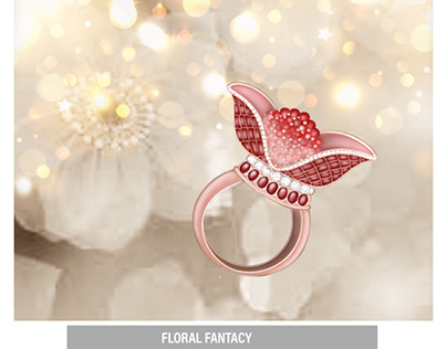 Cocktail Floral Ring