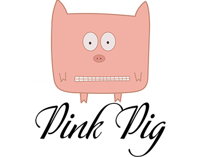 Pink Pig - Set of cute stickers