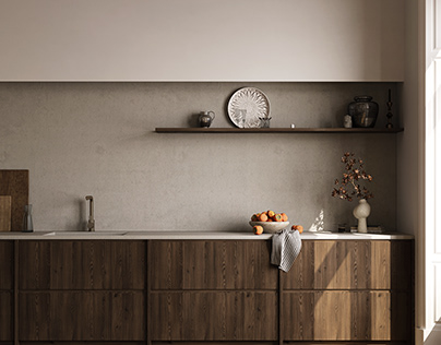 cozy kitchen in contemporary nordic look