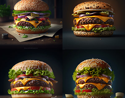 Design hamburgers advert