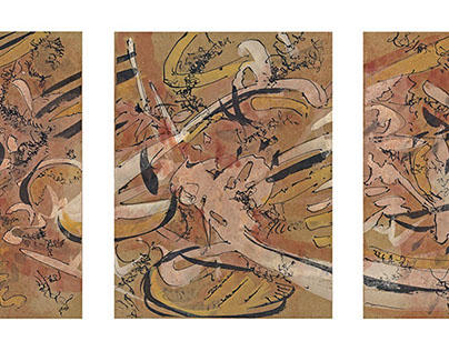 Triptych, "Among winter leaves",