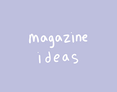 On the Page // Magazine Ideas