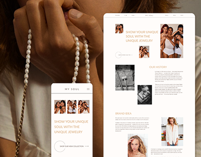 Landing page concept for jewelry online store