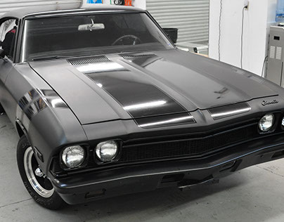 Chevelle – Matte Black Color Change and Racing Stripes