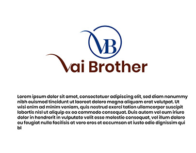 VB letter logo design.