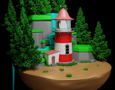 light house low poly
