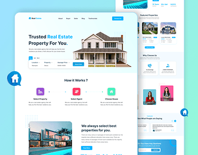 Real Estate Website Landing Page UI