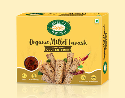 Organic millet lavash packaging