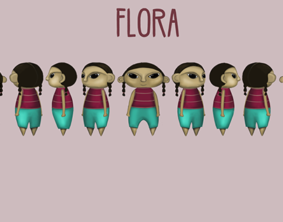 Character design for Flora y las semillas del ceibo