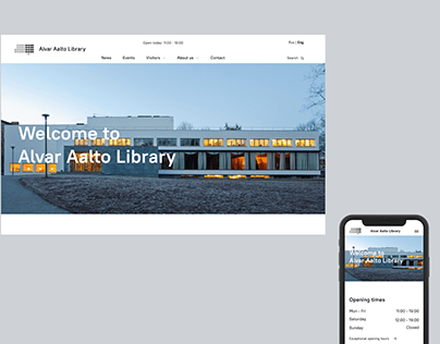 Alvar Aalto Library website redesign concept