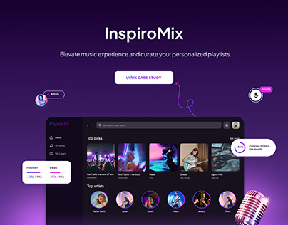 Project thumbnail - InspiroMix - Music app