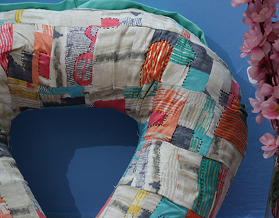 Patchwork pillow cover-Upcycling Project