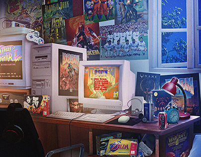 90s PC Gamer Room