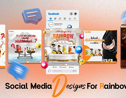 Social Media Design For Rainbow Putty