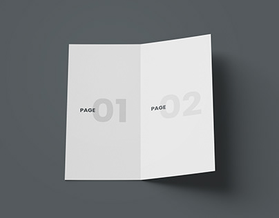 Open DL Bi-Fold Brochure Free Mockup