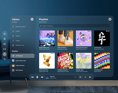 Apple Vision Pro Inspired Music App