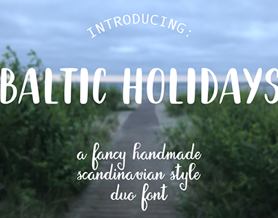 Handmade font Baltic Holidays