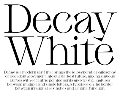 Decay White Typeface