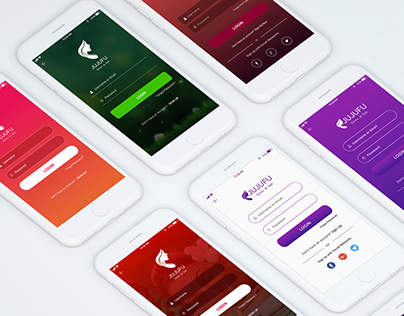 Mobile App 8 Login Screens UI Kit | Free for XD