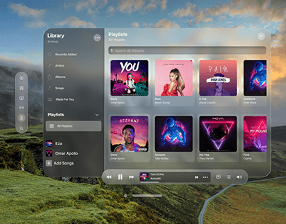 Apple Music Spatial UI Design