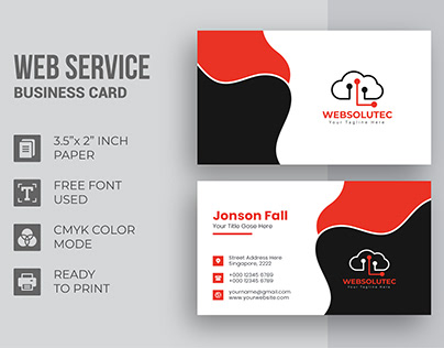 Web Design Company Business Card Design