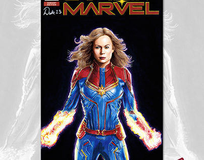 Captain Marvel Sketch Cover