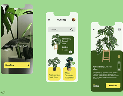 Plant Sale Mobile App Interface