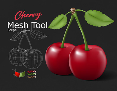 Create a Cherry mesh tool in adobe illustrator