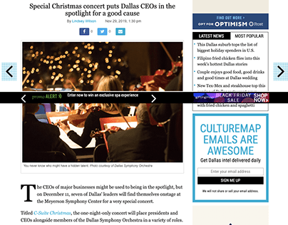 Christmas Concert Puts Dallas CEOs in the Spotlight