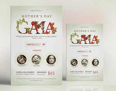 Mothers Gala Flyer Poster Template