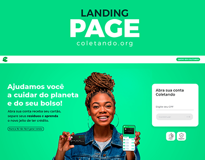 Landing Page Coletando