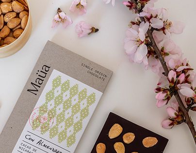 Maüa - chocolate with almonds photoshoot