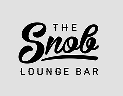 The Snob. Branding of the lounge bar.