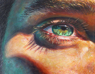 Realistic Eye acrylic painting