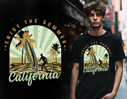 Enjoy the summer california t-shirt design