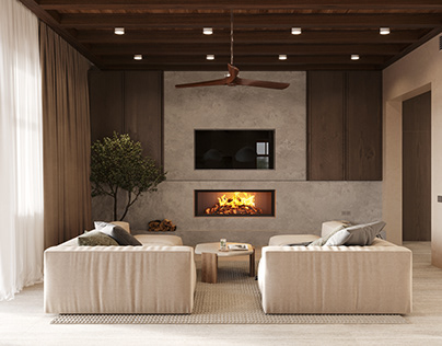 Large living room in Wabi-Sabi style | ECO style