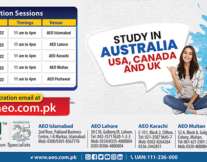 AEO PAKISTAN AD, Study in AUSTRALIA ,USA,CANADA AND UK