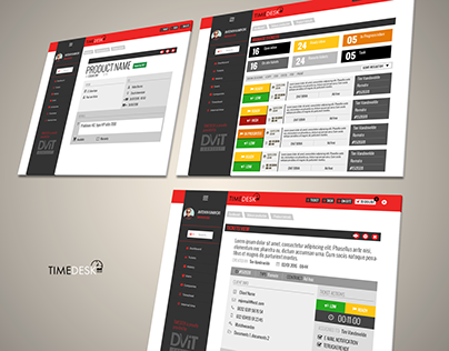 Time Desk web app : UI / UX design